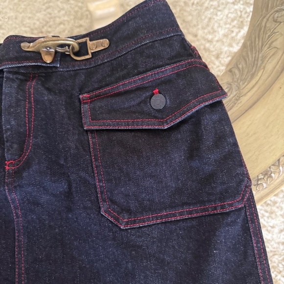 Lauren Jeans Co. Ralph Lauren Premium Denim Skirt with Hardware Closure Size 6 - Picture 5 of 9